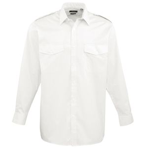 Premier PR210 - Long Sleeve Pilot Shirt White