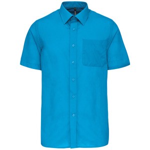 Kariban K551 - ACE - MEN'S SHORT SLEEVE EASY CARE POLYCOTTON POPLIN SHIRT Bright Turquoise