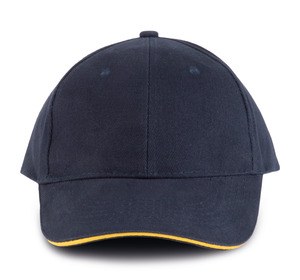 K-up KP011 - ORLANDO - MEN'S 6 PANEL CAP Navy / Yellow