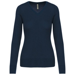 Kariban K966 - LADIES' V-NECK JUMPER Navy/Navy