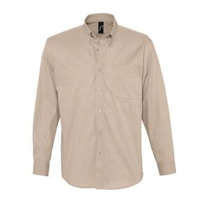 SOL'S 16090 - BEL-AIR Long Sleeve Cotton Twill Men's Shirt Beige