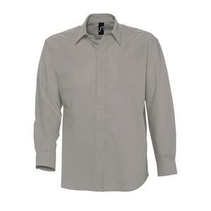 SOL'S 16000 - Boston Long Sleeve Oxford Men's Shirt Silver