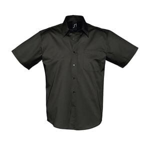 SOL'S 16080 - Brooklyn Short Sleeve Cotton Twill Men's Shirt Black