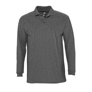 SOL'S 11353 - WINTER II Men's Polo Shirt Anthracite chiné