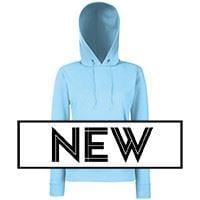 Fruit of the Loom SS038 - Classic 80/20 lady-fit hooded sweatshirt Sky Blue