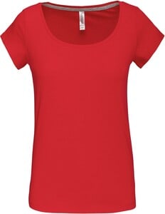 Kariban K384 - Ladies’s boat neck short sleeve t-shirt Red