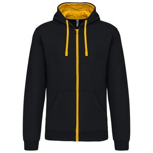 Kariban K466 - Contrast hooded full zip sweatshirt