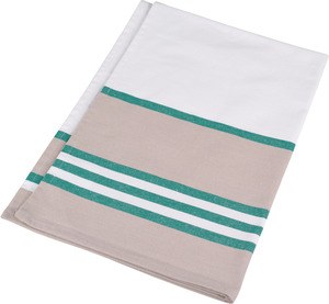 Kariban K130 - Striped tea towel White / Kelly Green