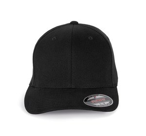 K-up KP907 - FLEXFIT® BRUSH COTTON CAP - 6 PANELS Black