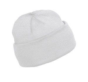 K-up KP031 - KNITTED TURNUP BEANIE White