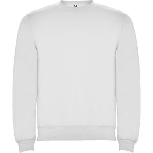 Roly SU1070 - CLASICA Classic sweatshirt with 1x1 elastane rib in collar White