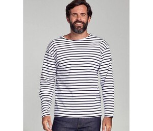 Armor lux AM120 - Loctudy Long-Sleeved Breton Shirt Blanc/Navire