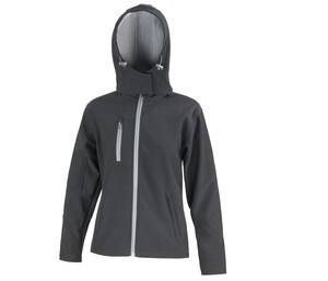 Result RS23F - Ladies' Performance Hooded Jacket Black/Grey