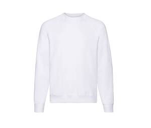 Fruit of the Loom SC260 - Men's Raglan Sleeve Jumper White