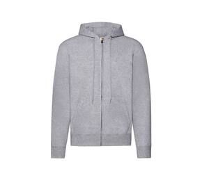 Fruit of the Loom SC374 - Men's Zipped Hoodie Heather Grey