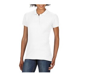 Gildan GN48L - Sofstyle Double Pique Polo Women White