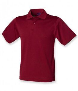 Henbury H475 - Coolplus® Wicking Piqué Polo Shirt Burgundy