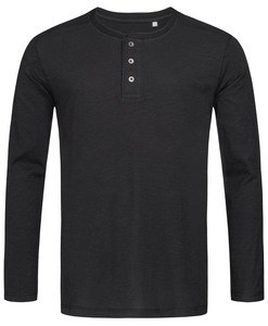 Stedman STE9460 - Long sleeve with buttons for men SHAWN HENLEY  Black Opal