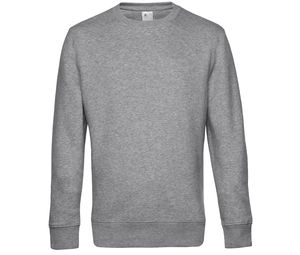 B&C BCU01K - Straight Sleeve Sweatshirt 280 KING Heather Grey