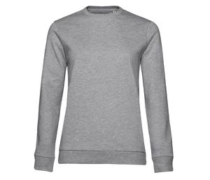 B&C BCW02W - Round neck sweatshirt Heather Grey