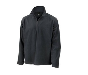 Result RS112 - Zipped collar lightweight microfleece Black