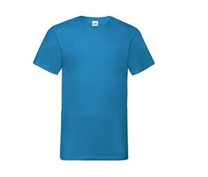 Fruit of the Loom SC234 - Men'S V-Neck Tee Shirt Valueweight Azur