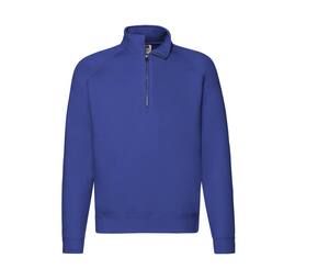Fruit of the Loom SC276 - Men's Premium Zip-Neck Sweatshirt Royal Blue