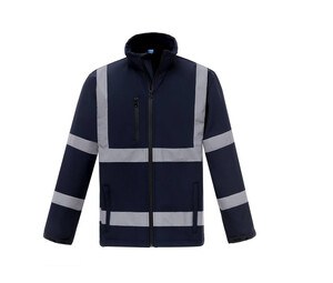 Yoko YKK09 - High Visibility Softshell Jacket Navy