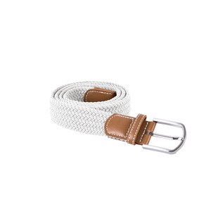 K-up KP805 - Braided elasticated belt White