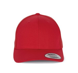K-up KP912 - RETRO STYLE TRUCKER CAP - 6 panels Red / Red