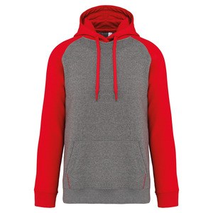 Proact PA369 - Adult two-tone hooded sweatshirt