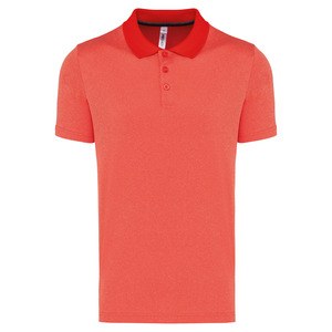 Proact PA496 - Adult short-sleeved marl polo shirt Coral Heather
