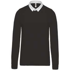 Kariban K213 - Rugby polo shirt Black / White