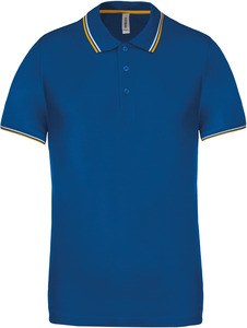 Kariban K250 - MEN'S SHORT SLEEVE POLO SHIRT Light Royal Blue / Yellow / White