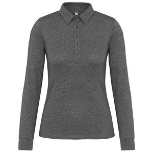 Kariban K265 - Ladies' long sleeve jersey polo shirt Grey Heather