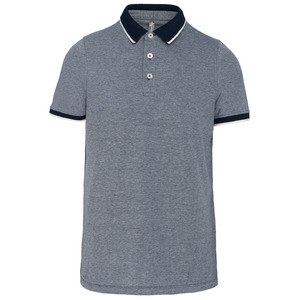 Kariban K266 - Men's two-tone marl polo shirt Marl Navy