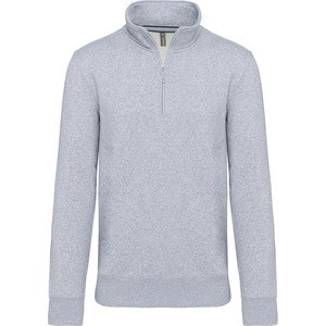 Kariban K487 - Zipped neck sweatshirt Oxford Grey