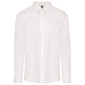 Kariban K513 - Men’s long-sleeved cotton poplin shirt White