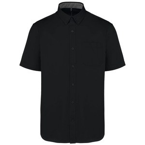 Kariban K587 - Men's Ariana III short-sleeved cotton shirt Black