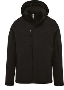 Kariban K650 - Men's lined hooded softshell parka Black