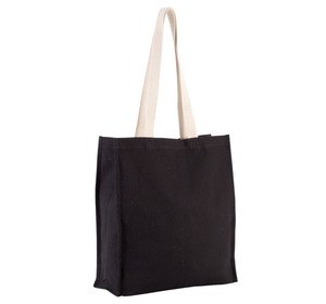 Kimood KI0251 - Shopping bag with gusset Black