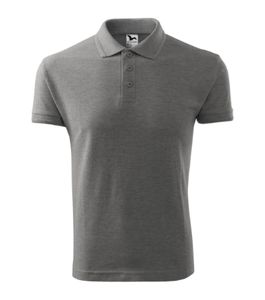 Malfini 203 - Men's piqué polo shirt Gris chiné foncé