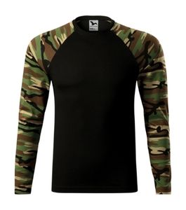 Malfini 166 - Camouflage LS T-shirt unisex camouflage brown