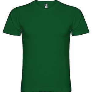 Roly CA6503 - SAMOYEDO Tubular short-sleeve t-shirt with 2-layer v-neck Bottle Green