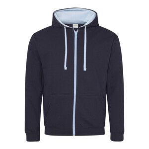 AWDIS JH053 - Contrast zipped hoodie