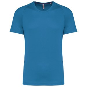 PROACT PA4012 - Men's recycled round neck sports T-shirt Aqua Blue