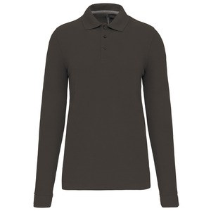 WK. Designed To Work WK276 - Men's long-sleeved polo shirt Dark Grey
