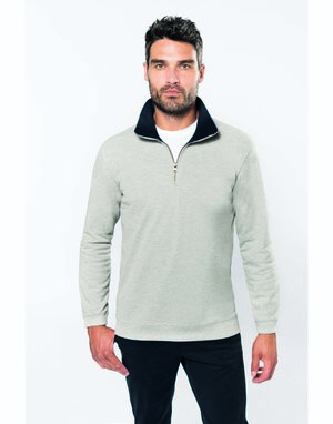 Kariban K206 - TRUCKER - PIQUE ZIP-NECK SWEATSHIRT