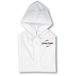 GiftRetail KC5101 - BLADO PVC raincoat with hood White