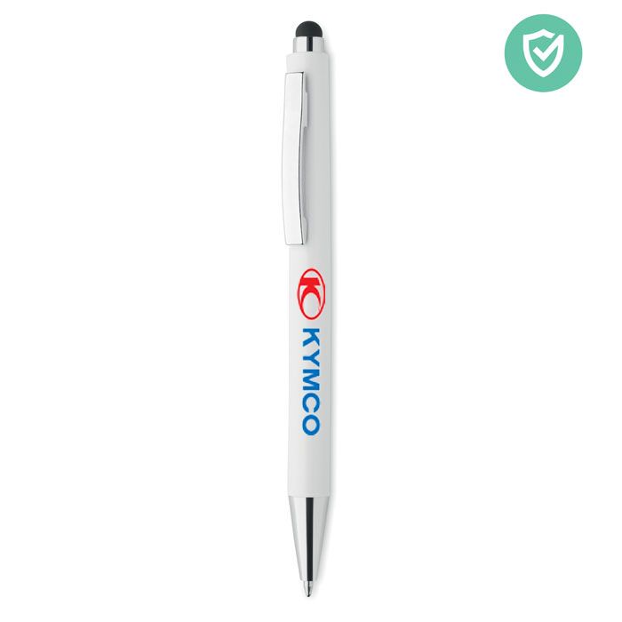 GiftRetail MO6153 - BLANQUITO CLEAN Antibacterial stylus ballpen